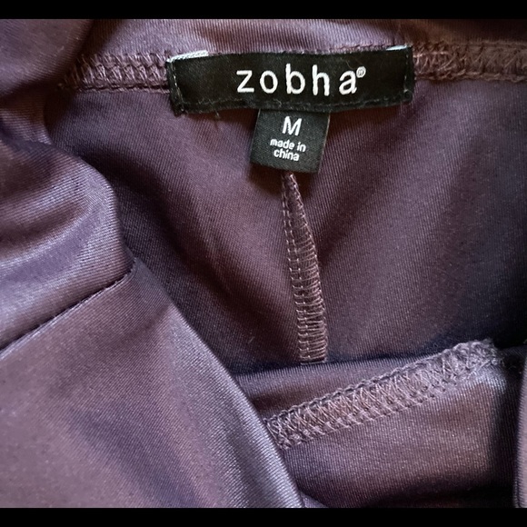 Zobha Purple Leggings Size M - Picture 2 of 4